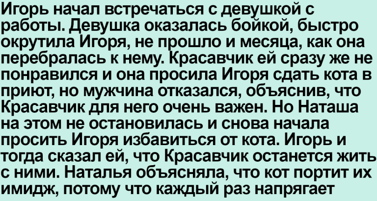 Вернувшись с работы, его не встречал домакот